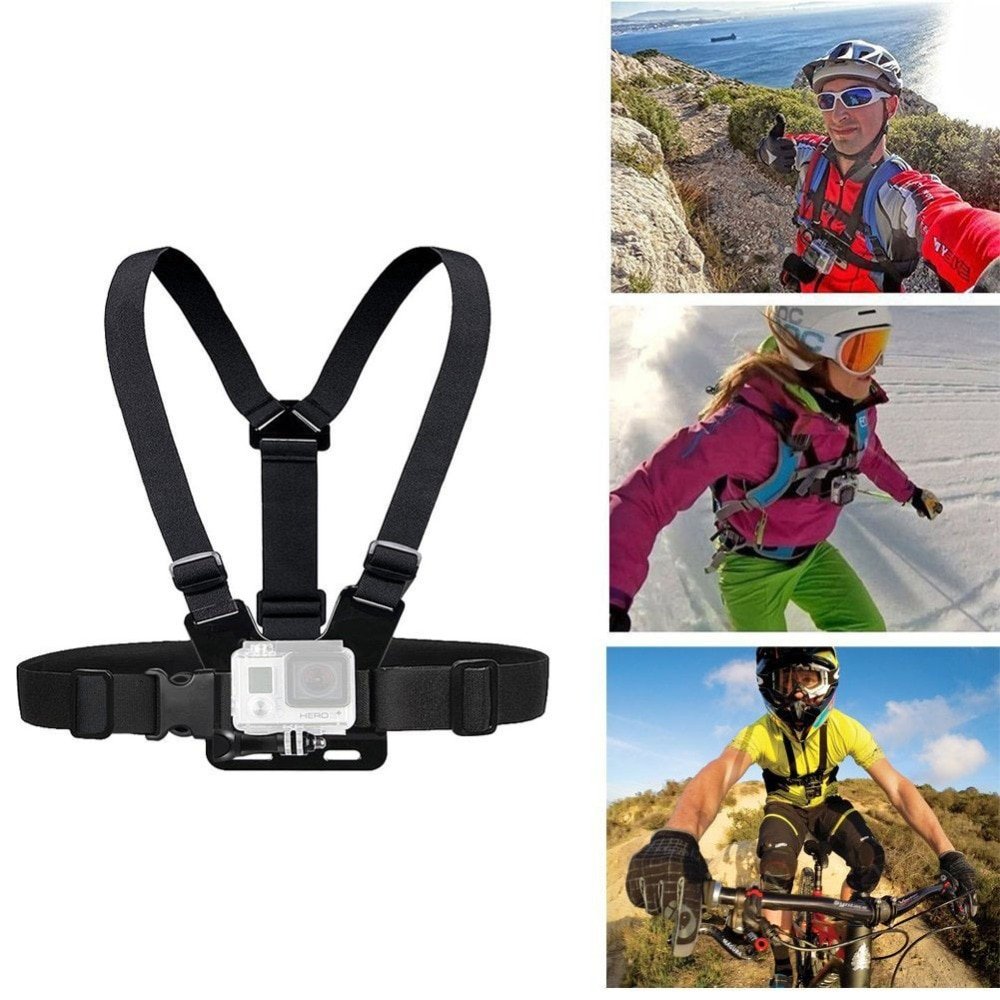 Chest Strap mount belt for Gopro hero 5 4 Xiaomi yi 4K Action camera Chest Mount Harness for Go Pro SJCAM SJ4000 sport cam fix - Image 5
