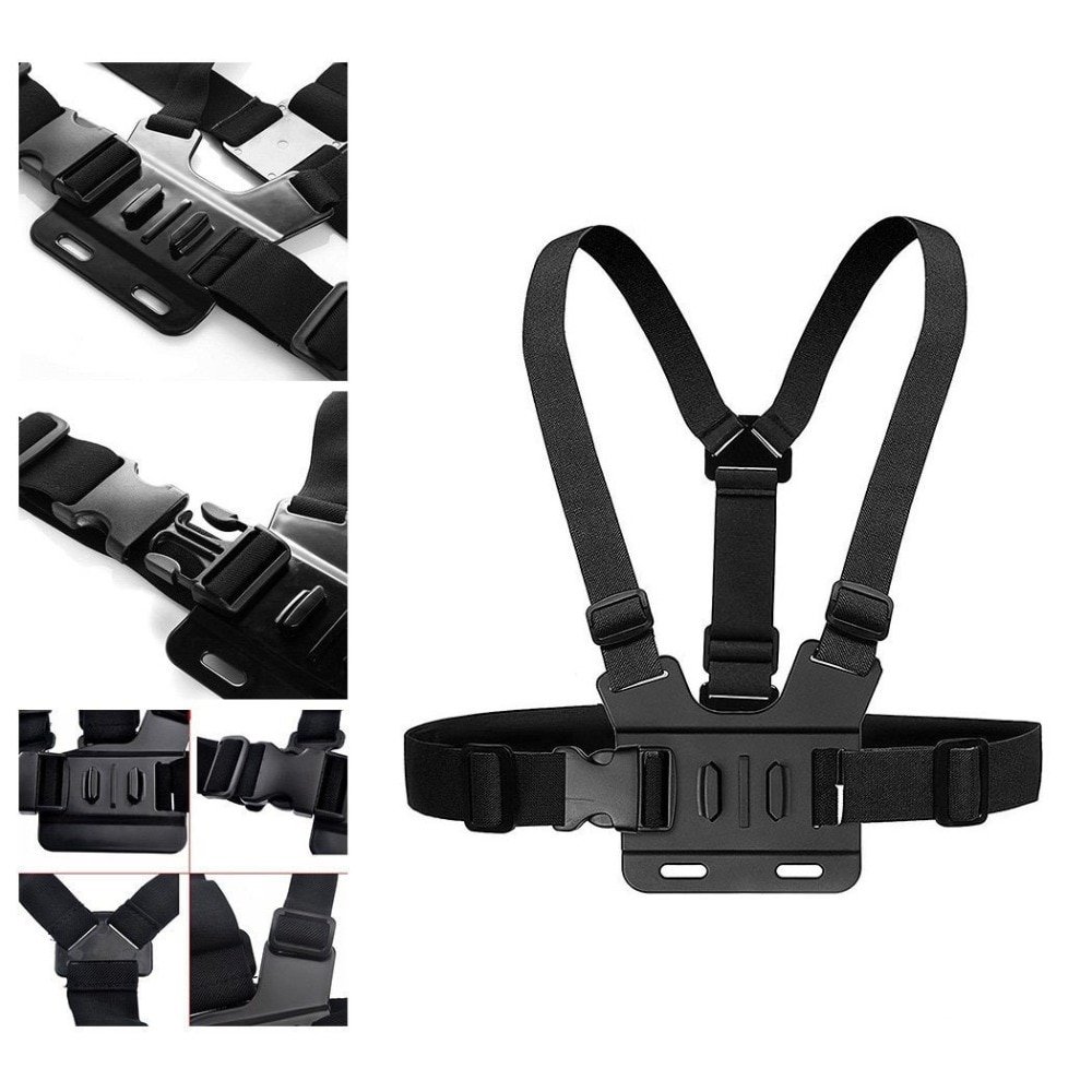 Chest Strap mount belt for Gopro hero 5 4 Xiaomi yi 4K Action camera Chest Mount Harness for Go Pro SJCAM SJ4000 sport cam fix