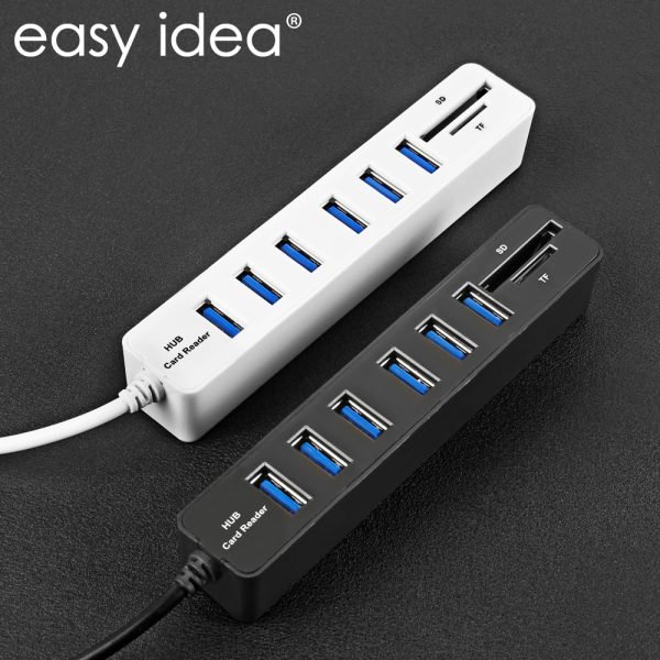 EASYIDEA USB HUB 3.0 Combo Multi USB Splitter 3.0 Micro USB 3 HUB 3 / 6 Ports TF SD Card Reader Hab for PC Computer Accessories
