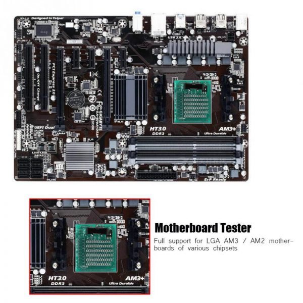 For AMD LGA AM3 Computer Motherboard Socket Test CPU Analyzer Tester with LED - Image 6