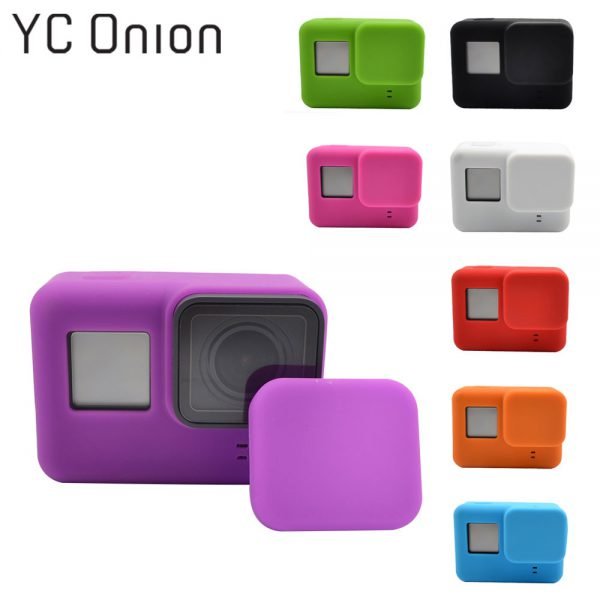 For Go Pro Accessories Action Camera Case Protective Silicone Case Skin +Lens Cap Cover For GoPro Hero 5 6 7 Black Hero Camera