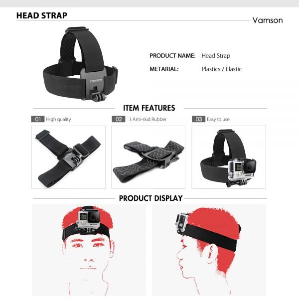 For Xiaomi for Yi Chest Strap Belt Head Strap Set Mount 360 Degrees Rotation Wrist Strap For Gopro Hero 6 5 7 Action Camera VS64 - Image 2