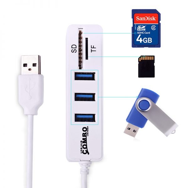 Mini USB Hub 3.0 Multi USB Splitter 3 Ports + 2 Card Reader Portable Hub Combo All In One SD/TF For Computer Laptop Accessories - Image 4