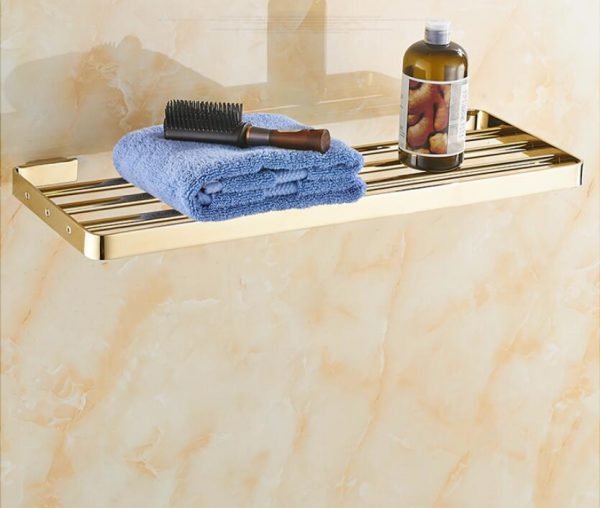 Newly Brass Bathroom Accessories Set, Gold Square Toilet Brush Holder,Paper Holder,Towel Bar,Towel Holder, bathroom Hardware set - Image 3
