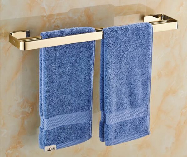 Newly Brass Bathroom Accessories Set, Gold Square Toilet Brush Holder,Paper Holder,Towel Bar,Towel Holder, bathroom Hardware set - Image 4