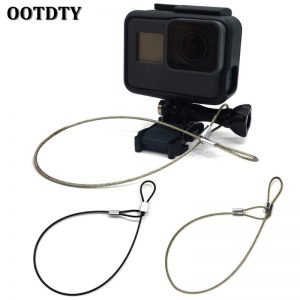OOTDTY Safety Strap Stainless Steel Tether Lanyard Wrist Hand 30cm For GoPro Camera New