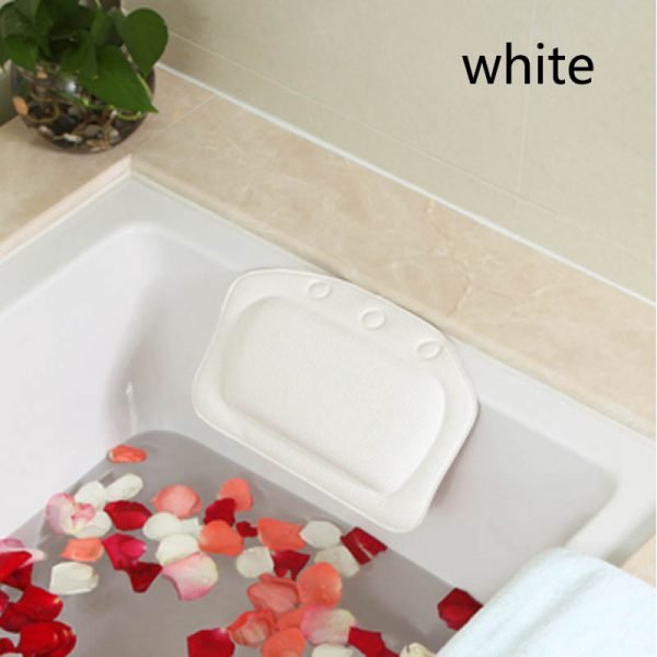 PVC Foam Bathroom Accessories Spa Bath Pillows Bath Pillow 1PC Waterproof Sponge Head Cushion Tub Headrest Bathtub Pillow - Image 2