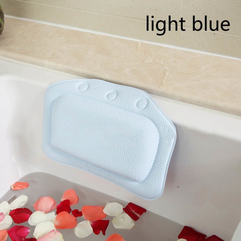 PVC Foam Bathroom Accessories Spa Bath Pillows Bath Pillow 1PC Waterproof Sponge Head Cushion Tub Headrest Bathtub Pillow - Image 3