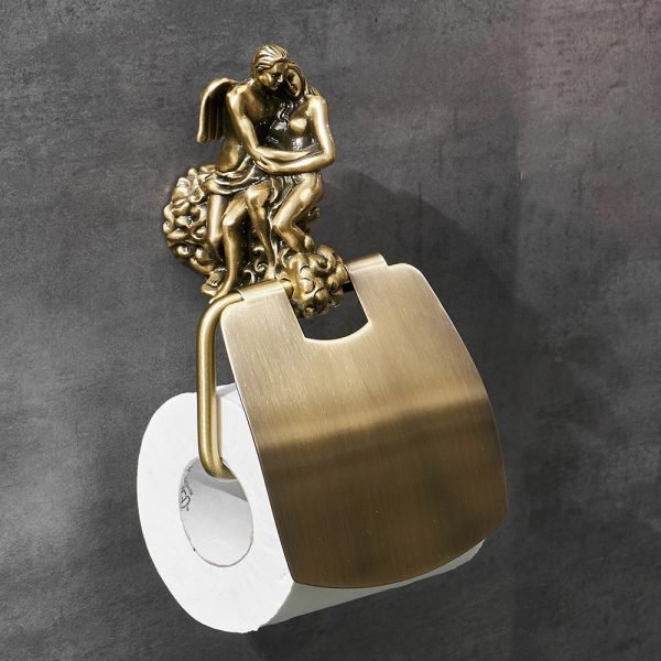 Romantic Series Bronze Bathroom Toilet Paper Holder Wall Mounted Towel Bar Toilet Brush Holder Bathroom Accessories MB-0810B - Image 3