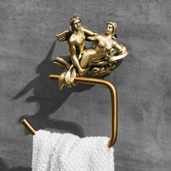 Romantic Series Bronze Bathroom Toilet Paper Holder Wall Mounted Towel Bar Toilet Brush Holder Bathroom Accessories MB-0810B - Image 4