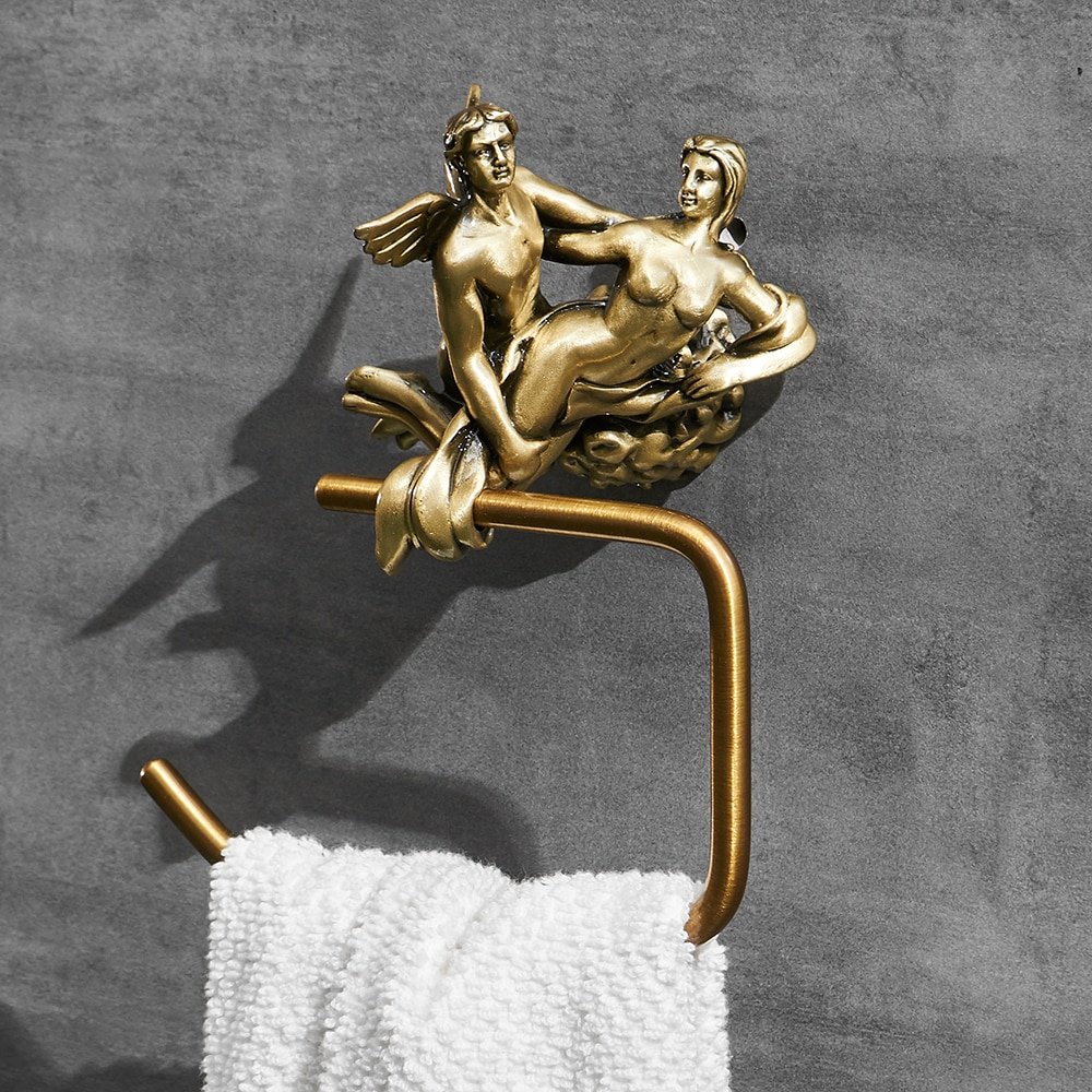 Romantic Series Bronze Bathroom Toilet Paper Holder Wall Mounted Towel Bar Toilet Brush Holder Bathroom Accessories MB-0810B - Image 4
