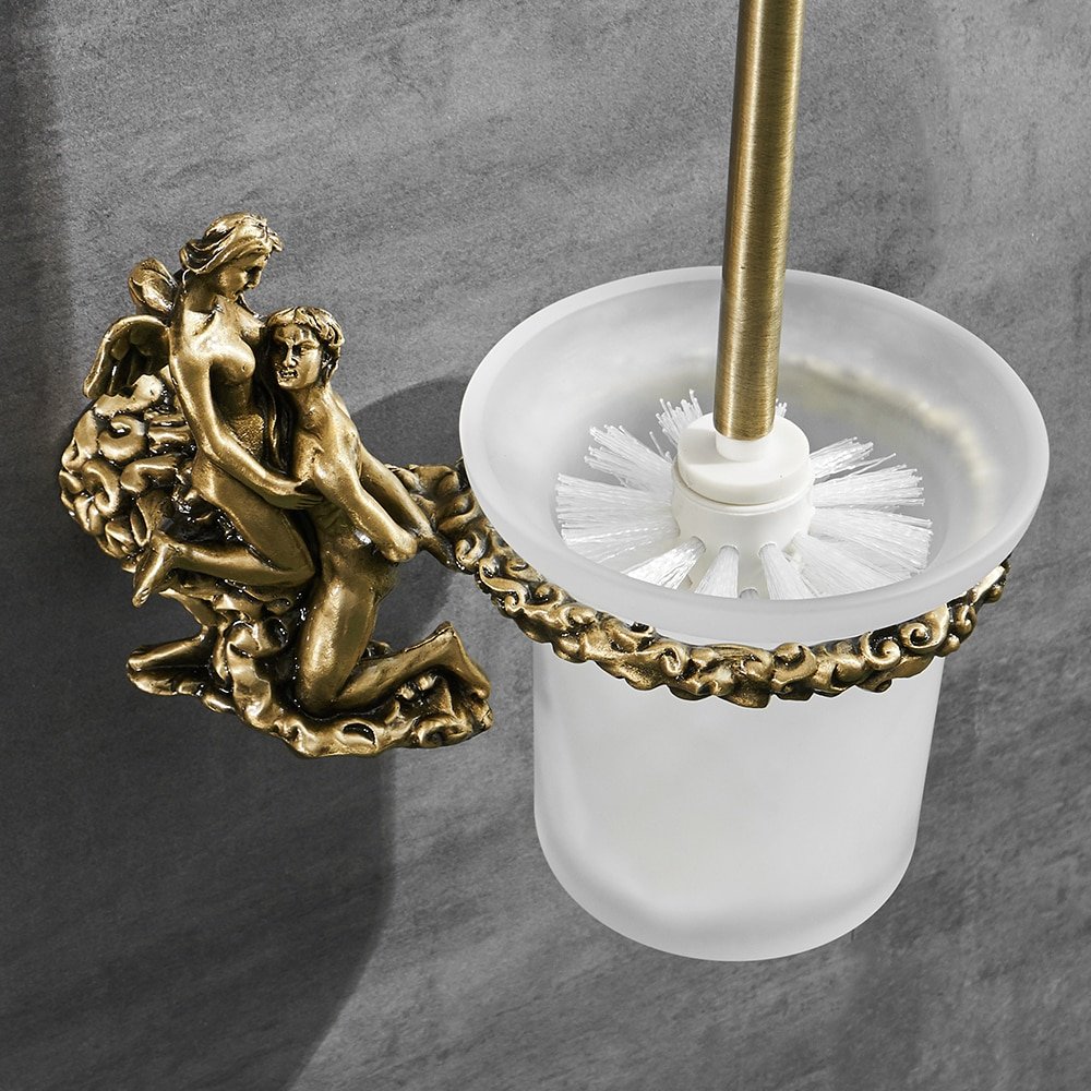 Romantic Series Bronze Bathroom Toilet Paper Holder Wall Mounted Towel Bar Toilet Brush Holder Bathroom Accessories MB-0810B - Image 6
