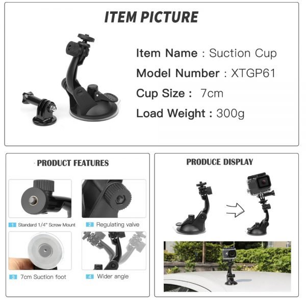 SHOOT Action Camera Accessory for GoPro Hero 7 6 5 4 Black Xiaomi Yi 4K Lite 2 SJCAM SJ7 Eken H9 Go Pro Mount for Sony Nikon Set - Image 3