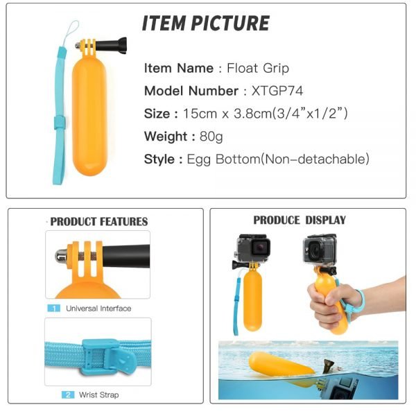 SHOOT Action Camera Accessory for GoPro Hero 7 6 5 4 Black Xiaomi Yi 4K Lite 2 SJCAM SJ7 Eken H9 Go Pro Mount for Sony Nikon Set - Image 5