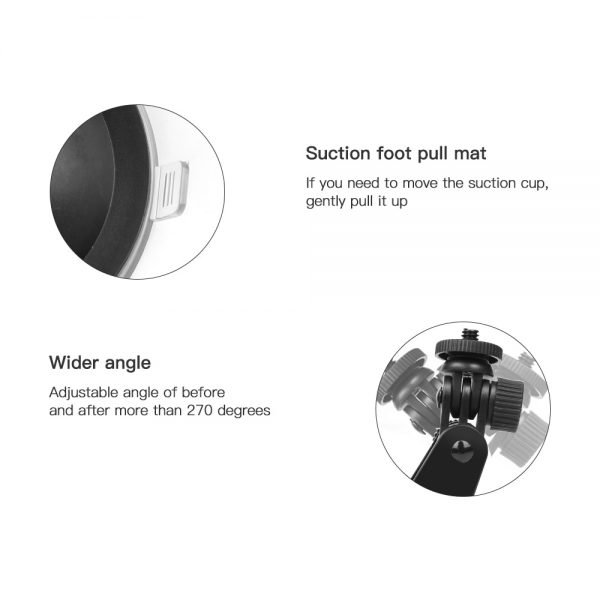 SHOOT Mini Action Camera Suction Cup for GoPro Hero 7 5 6 4 Sony SJCAM SJ7 Yi 4K H9 Go Pro 7 Mount Window Glass Sucker Accessory - Image 6