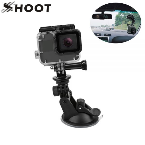 SHOOT Mini Action Camera Suction Cup for GoPro Hero 7 5 6 4 Sony SJCAM SJ7 Yi 4K H9 Go Pro 7 Mount Window Glass Sucker Accessory