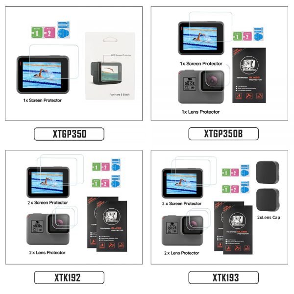 SHOOT Tempered Glass Lens + LCD Screen Protector For GoPro Hero 7 6 5 Hero7 Hero6 Hero5 Black Camera Protective Film For Go Pro - Image 5