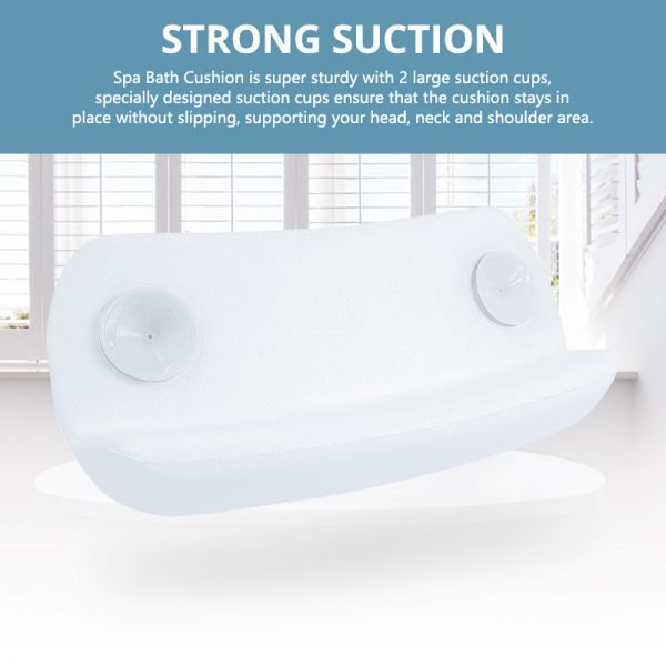 SPA Bath Pillow Non-slip  Bathtub Headrest Soft Waterproof Bath Pillows with Suction Cups Easy To Clean Bathroom Accessories - Image 2
