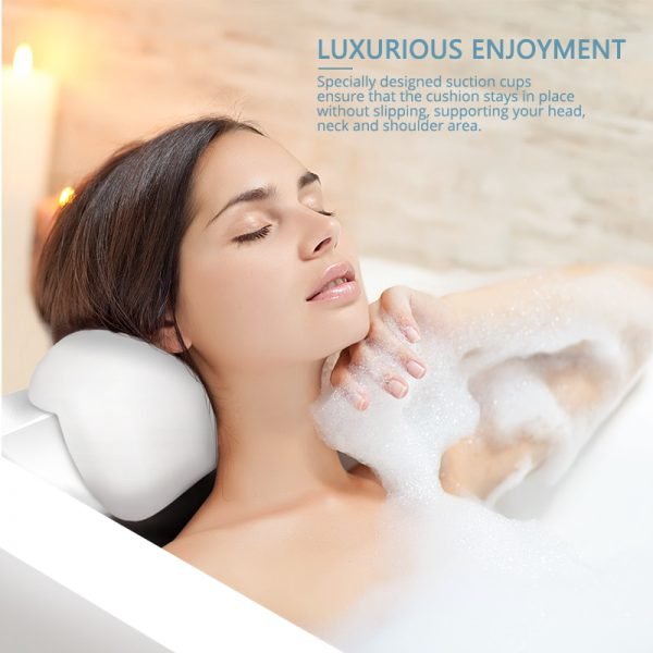 SPA Bath Pillow Non-slip  Bathtub Headrest Soft Waterproof Bath Pillows with Suction Cups Easy To Clean Bathroom Accessories - Image 5