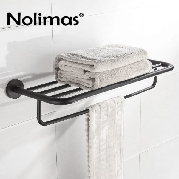 SUS304 Stainless Steel Bathroom Hardware Set Black Matte Paper Holder Robe Hook Toothbrush Holder Towel Bar Bathroom Accessories - Image 2