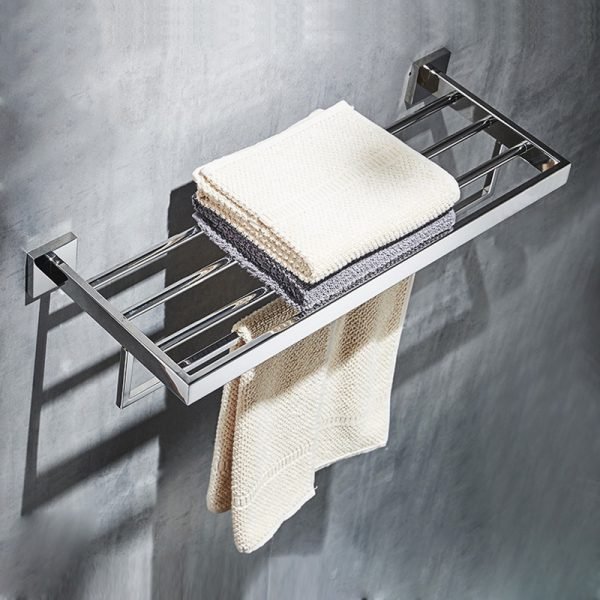 Stainless Steel Bathroom Hardware Set Mirror Chrome Polished Towel Rack Toilet Paper Holder Towel Bar Hook Bathroom Accessories - Image 2