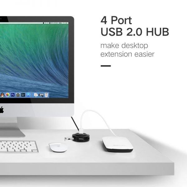 Ugreen USB HUB 4 Port USB 2.0 Splitter Switch with Micro USB Charging Port for iMac Computer Laptop Accessories OTG HUB USB - Image 2