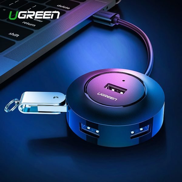 Ugreen USB HUB 4 Port USB 2.0 Splitter Switch with Micro USB Charging Port for iMac Computer Laptop Accessories OTG HUB USB