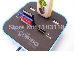 Zimoon Store 3 port usb hub 2.0 HUB with Micro multi card reader for SD/MMC/M2/MS/MP Computer Accessories - Image 3