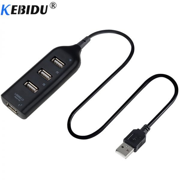 kebidu High Speed 4 Ports 2.0 USB HUB splitter Adapter Mini For Laptop PC Notebook Receiver Computer Peripherals Accessories - Image 2