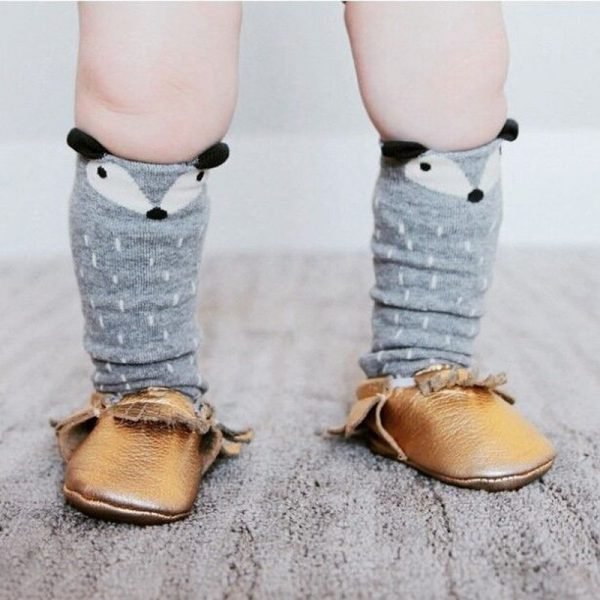 1 Pair Unisex Lovely Cute Cartoon Fox Kids baby Socks Knee Girl Boy Baby Toddler Socks animal infant Soft Cotton socks 0-3 Y - Image 4