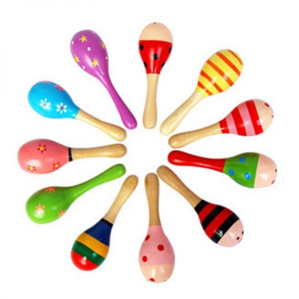 1PC Baby Wooden Ball Toys Baby Rattles Sand Hammer Musical Toy Instrument Sound Maker Baby Attetion Training Toy Random Color - Image 3