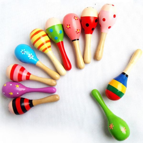 1PC Baby Wooden Ball Toys Baby Rattles Sand Hammer Musical Toy Instrument Sound Maker Baby Attetion Training Toy Random Color - Image 4