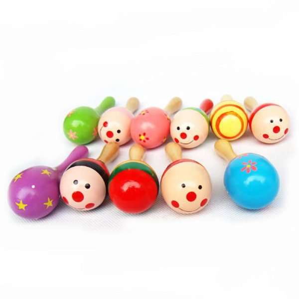 1PC Baby Wooden Ball Toys Baby Rattles Sand Hammer Musical Toy Instrument Sound Maker Baby Attetion Training Toy Random Color - Image 6