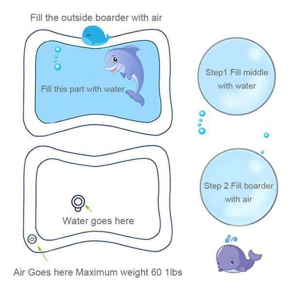 2019 Creative Dual Use Toy Baby Inflatable Patted Pad Baby Water Cushion Prostate Water Cushion Pat toy SGS certification - Image 5