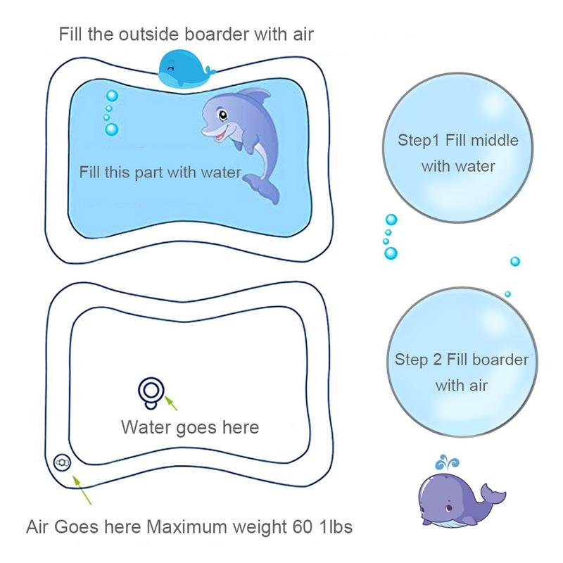 2019 Creative Dual Use Toy Baby Inflatable Patted Pad Baby Water Cushion Prostate Water Cushion Pat toy SGS certification - Image 5