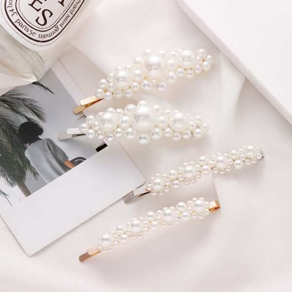 2019 Hot Sale Women Girls Elegant Pearl Geometric Alloy Hair Clips Barrettes Headwear Hairpins Headbands Female Hair Accessories - Image 5