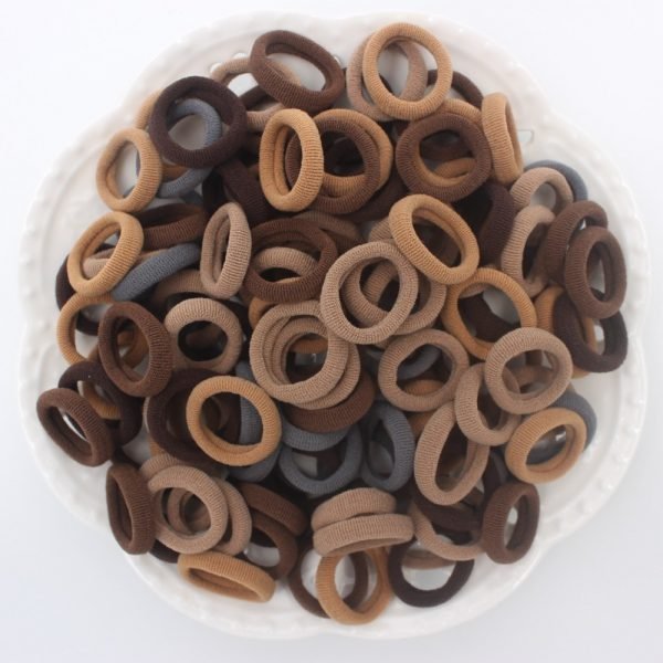 2019 NEW 100pcs/lot Spandex material Head rope hair accessories for girls kids elastic hair bands scrunchie (Striped colors mix) - Image 5