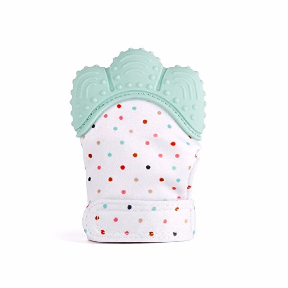 2019 Newborn Baby Gloves Silicone Baby Mitt Teething Mitten Teething Glove Candy Wrapper Sound Teether - Image 3