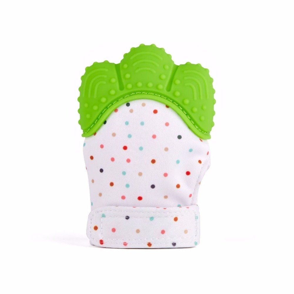 2019 Newborn Baby Gloves Silicone Baby Mitt Teething Mitten Teething Glove Candy Wrapper Sound Teether - Image 4