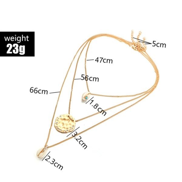 26 Styles Boho Shell Pendant Necklace for Women Long Chain Round Charm Statement Choker 2019 Collares Necklace Wedding Jewelry - Image 5