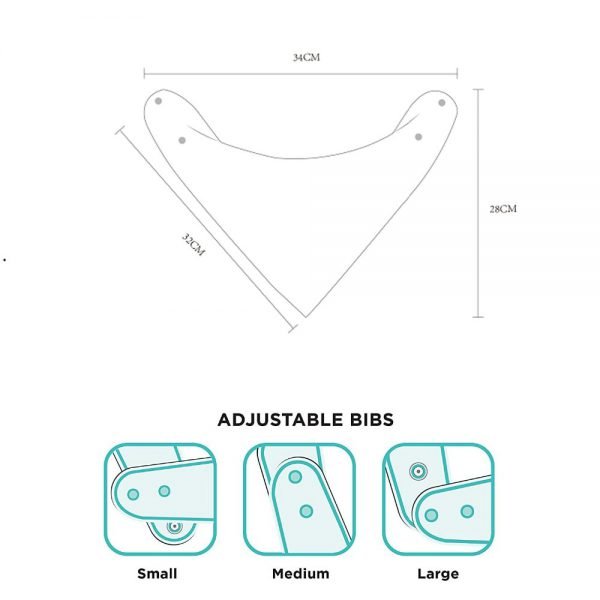 2Pcs/Lot Baby Bandana Bibs Extra Soft Natural Cotton Baby Drool Bib for Drooling and Teething Super Absorbent Baby Shower Gifts - Image 3