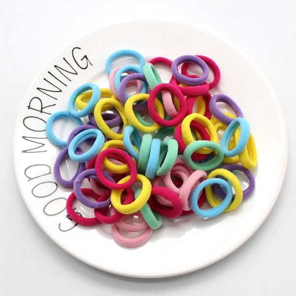 3cm 50pcs/lot Hair Accessories kids Rubber bands Scrunchy Elastic Hair Bands Girls Headband decorations ties  Gum for hair - Image 3