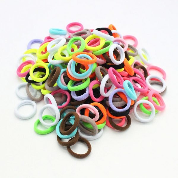 3cm 50pcs/lot Hair Accessories kids Rubber bands Scrunchy Elastic Hair Bands Girls Headband decorations ties  Gum for hair - Image 6