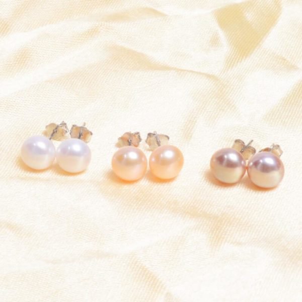 ASHIQI Natural Freshwater Pearl Stud Earrings For Women Real 925 Sterling Silver Jewelry Gift - Image 5