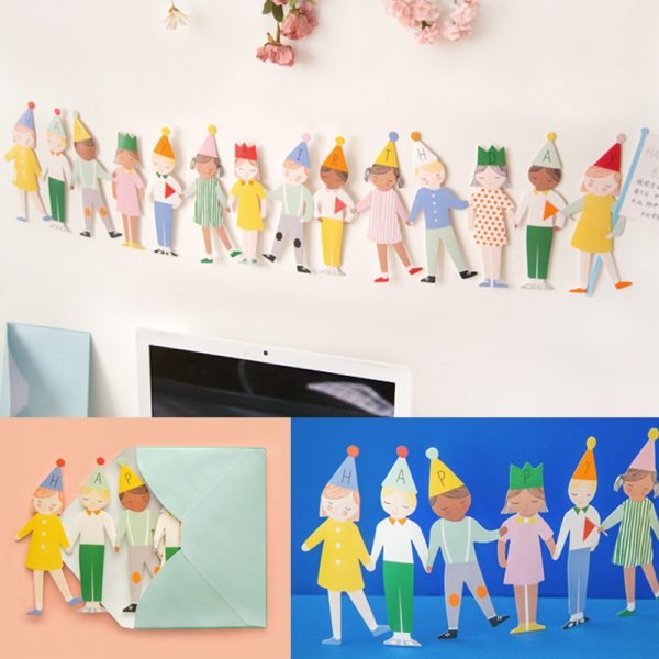 Art-Deco-Happy-Birthday-Greeting-Card-Hand-Colored-Girls-Party-children-hand-in-hand-Gift-Invitation-4.jpg