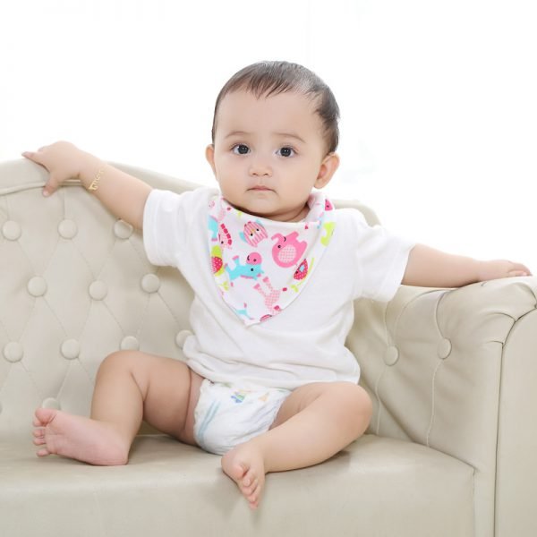Baby Bibs Cotton Baby Feeding Apron Triangle Cute Baby Bibs Girls Boys Cartoon Feeding Scarf Bib Collar Bib Burp Cloth - Image 4