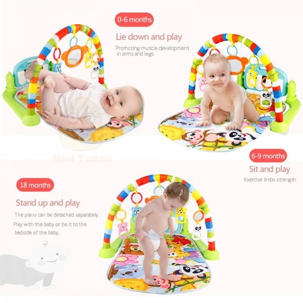 Baby Play Mat Kids Rug Educational Puzzle Carpet With Piano Keyboard And Cute Animal Playmat Baby Gym Crawling Activity Mat Toys - Image 2
