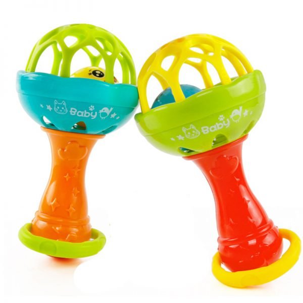 Baby Rattles toy Intelligence Grasping Gums Plastic Hand Bell Rattle Funny Educational Mobiles Toys Birthday Gifts WJ482 - Image 3