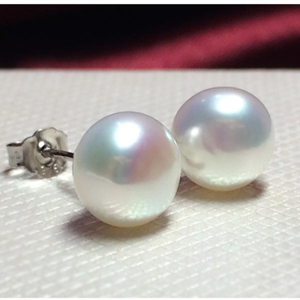 BaroqueOnly 100% Genuine Freshwater Pearl white pink purple blue Silver Stud Earrings Fashion Jewelry for Women Super Deal - Image 2