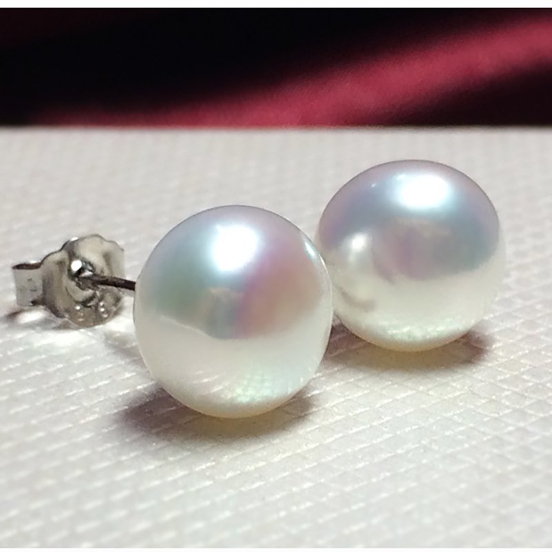 BaroqueOnly 100% Genuine Freshwater Pearl white pink purple blue Silver Stud Earrings Fashion Jewelry for Women Super Deal - Image 2